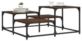 Tavolino Salotto Rovere Marrone 87,5x87,5x40 Legno Multistrato /