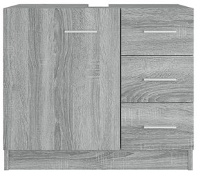 Mobile lavabo grigio sonoma 63x30x54 cm in legno multistrato