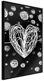 Poster  Entangled Heart  Cornice Quadri Cornice nera, Larghezza x Altezza Home decor 30x45