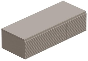 Mobile da bagno sotto lavabo Step beige L 120.3 x H 30 x P 46 cm 2 cassetti, lavabo non incluso