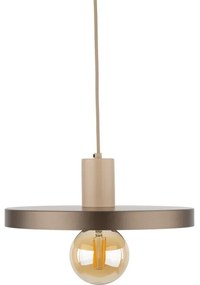 Lampadario a sospensione con filo SILA 1xE27/15W/230V diametro 30 cm marrone/beige