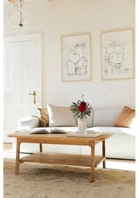 Tavolino in legno di quercia di colore naturale 70x110 cm Twig - The Beds