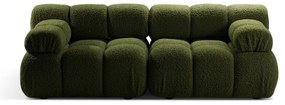 Divano componibile verde in tessuto bouclé 188 cm Bellis - Micadoni Home