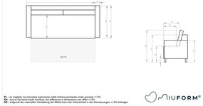Divano letto azzurro Charming Charlie - Miuform