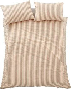 Set copripiumino e federa arancione per letto matrimoniale 3 pezzi 200x200 cm Cotton Rich Woven Stripe – Pineapple Elephant