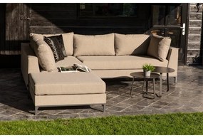 Divano da giardino beige, angolo sinistro Sicilie - Exotan