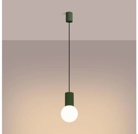 Sollux SL.1724 - Lampadario a sospensione con filo HALO 1xG9/8W/230V diametro 12 cm verde