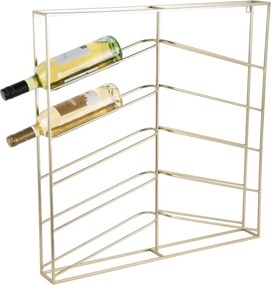 Portabottiglie da parete dorato in metallo numero di bottiglie 10 67x66x7,5 cm Cuadro – PT LIVING