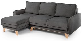 Divano letto variabile in velluto a coste grigio divano angolare Tori - Bonami Selection