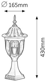 Rabalux 8343 - Lampada da esterno MILANO 1xE27/60W/230V