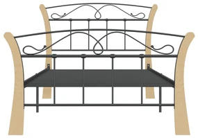 Giroletto nero in metallo 100x200 cm