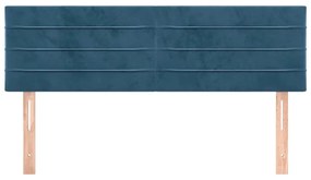 Testiere 2 pz blu scuro 72x5x78/88 cm in velluto