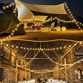 LED catena luminosa decorativa per esterni 36xE12/1W/230V 22,35 m IP65 nero