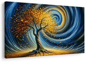 Quadro su tela – Albero della vita nel cielo vorticoso
