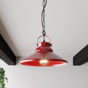 Luminex Lampada sospensione Iron, rosso