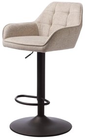 Sgabello da bar beige con altezza regolabile Nolan - Unique Furniture