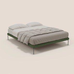 Ring sommier sfoderabile con piedi alti 24 cm in tessuto impermeabile T14 verde