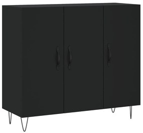 Credenza nera 90x34x80 cm in legno multistrato