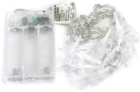 Aigostar - Catena luminosa LED natalizia 10xLED/3xAA 1,5m bianco caldo con fiocchi di neve