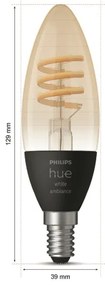 Lampadina LED dimmerabile Philips Hue WHITE AMBIANCE E14/4,6W/230V 2200-4500K