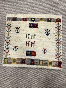 Gabbeh Tappeto persiano 40 x 40 Beige (Iran) Annodato A Mano