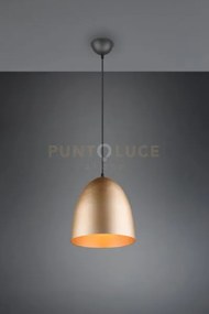 Tilda sospensione metallo cupola ottone d.25cm 1 luce attacco e27