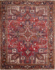 Heriz Tappeto persiano 260 x 330 Rosso (Iran) Annodato A Mano