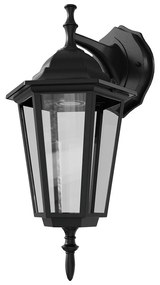 Applique Lanterna da Esterno IP54 E27 Nera - Serie TOSCA 1B