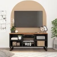 Mobile TV 100x33x46cm Legno Massello Recupero Legno Multistratocod mxl 105456