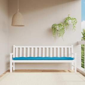 Cuscino Per Panca Azzurro 200x50x7 Cm İn Tessuto Oxford /