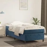 Giroletto a Molle Blu Scuro 80x200 cm in Velluto 3121088