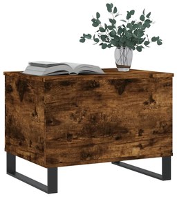 Tavolino da salotto rovere fumo 60x44,5x45 cm legno multistrato