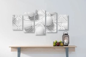 Quadri 5 pezzi – Lusso in bianco e nero