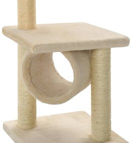 Albero per gatti con tiragraffi sisal 65 cm beige