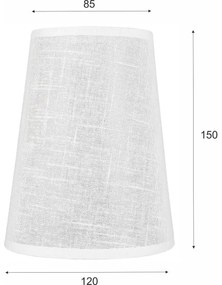 Paralume di ricambio ANTONIO E14 150x120 mm bianco