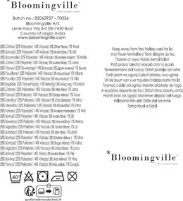 Coperta blu e beige in cotone riciclato 130x160 cm Ethan – Bloomingville