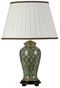 Lampada Da Scrivania Contemporanea Sashi Porcellana Verde Oro 1 Luce E27