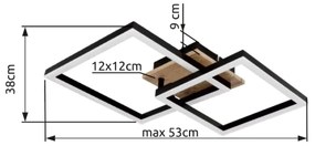Globo 67284-18 - Plafoniera LED BARD LED/18W/230V