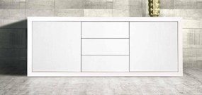 Credenza in legno bianco spazzolato 186 x 45