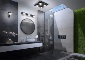 Osram - Lampada da parete LED per bagno ORBIS FLAME 3xLED/5,5W/230V IP44 nero