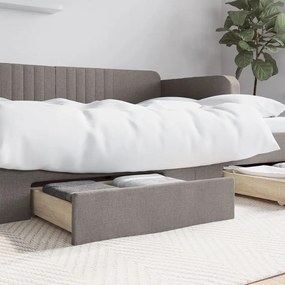 Cassetti Da Letto 2pz Tortora İn Legno Multistrato E Tessuto /