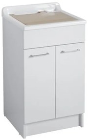 Colavene Jollywash mobile lavatoio 50x50 con cesto portabiancheria bianco lucido