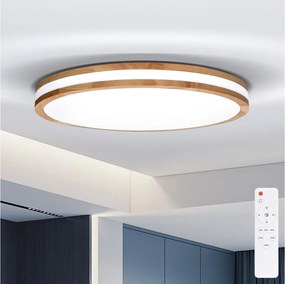 Brilagi-LED Plafoniera dimmerabile MOLINA LED/72W/230V 3000-6500K finitura rovere Ø 78 cm + telecomando