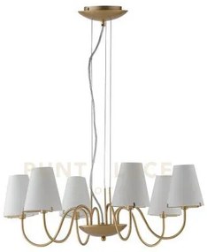 Lampadario a sospensione canto oro e bianca 6 luci attacco g9 65,6x...