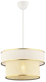 Lampadario a cavo ERO 1xE27/60W/230V crema/oro