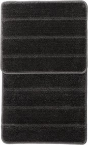Set di tappetini per il bagno color antracite 2 pz 50x80 cm Yeni Cizgli – Foutastic