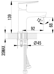 Sapho - Miscelatore per lavabo SMALL 13,9 cm cromo lucido