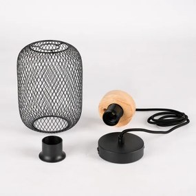 Brilagi - Lampada a sospensione con cavo BASKLITE 1xE27/15W/230V legno di caucciù/nero