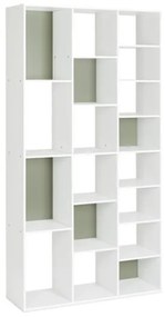 Libreria Con Vani A Cubo 92x30x178 Arctic Bizzotto Bianco-Verde Salvia