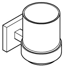 GROHE 410972430 - Bicchiere con supporto START CUBE, nero